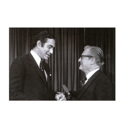 Governor Rockefeller offering his approval of John's environmental committee's statewide anti-litter campaign (1973)
